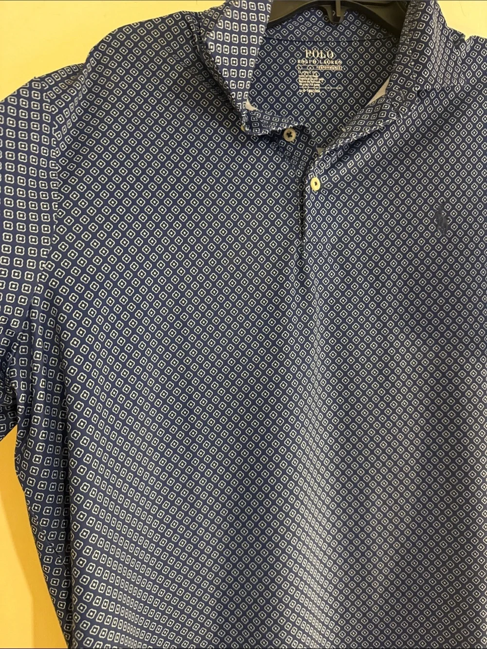 Polo by Ralph Lauren Navy Geometric Short-Sleeve Polo